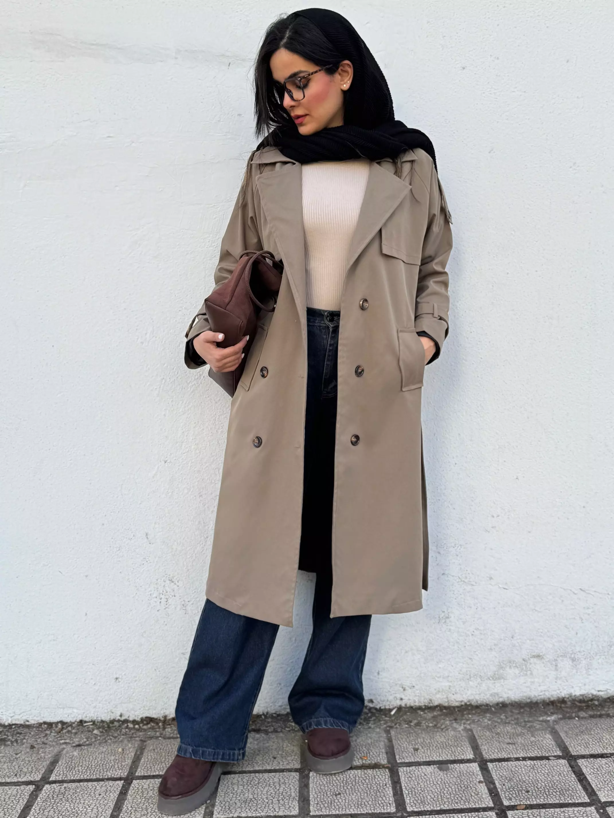 ترنچ کت بارانی آستردار شیدا